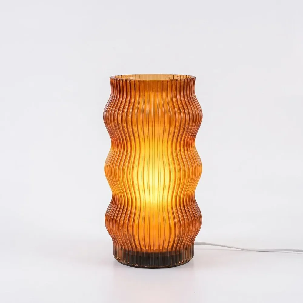 Cozy Wavy Table Lamp, Soft Glow Bedside Light, Sculptural Mood Lighting